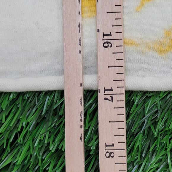 Pink-Floyd Cropped Shirt Womens Large 22x17 Yellow White - Picture 7 of 11